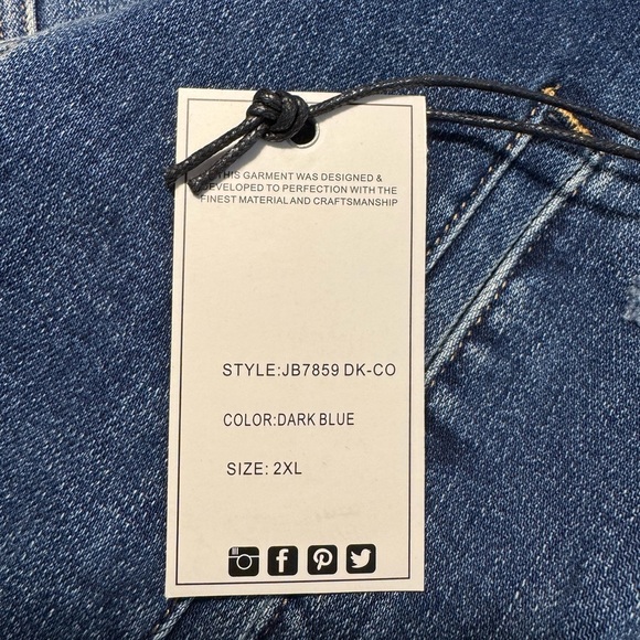 Judy Blue Distressed Indigo Jean Jacket - Picture 13 of 14